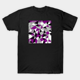 Asexual Pride Tilted Geometric Shapes Collage T-Shirt